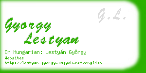 gyorgy lestyan business card
