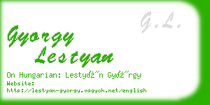 gyorgy lestyan business card